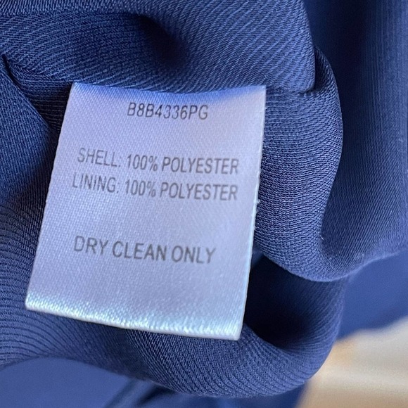 Parker Gown Navy Sharon Side Zip Short Sleeve One Shoulder Neck Blue Size 0 - Picture 10 of 12